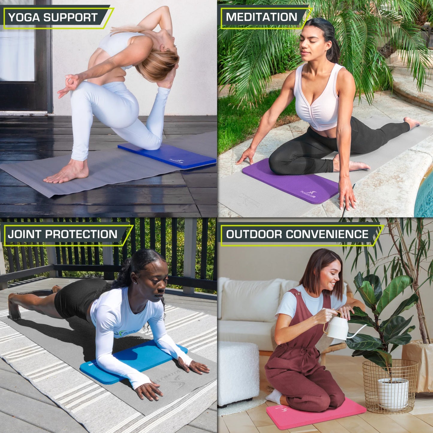 Yoga Knee Pad & Elbow Cushion 15Mm for Pain Free Joints - SPORT ET SANTÉ HUMAIN