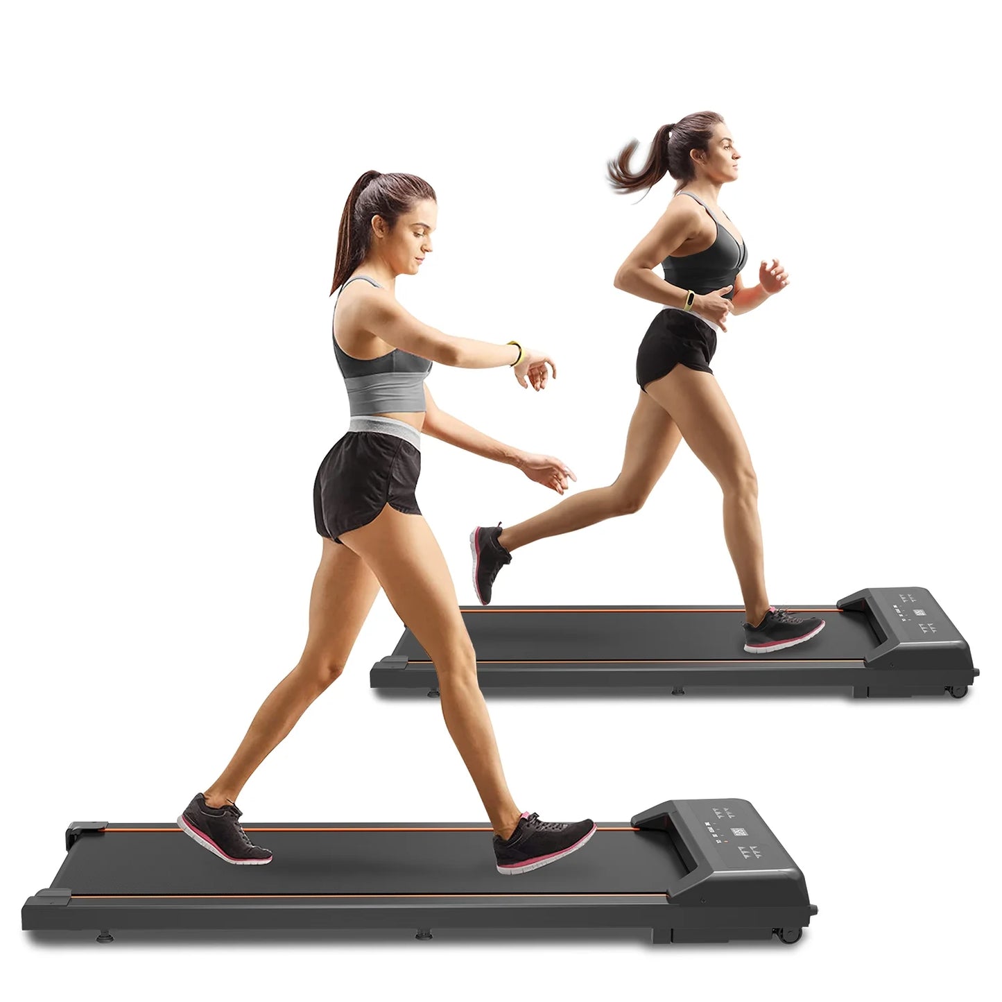 under Desk Treadmill - Walking Pad with LED Display and Remote Control, Portable Treadmill for Home and Office, 2.5HP, 265LBS Capacity - SPORT ET SANTÉ HUMAIN