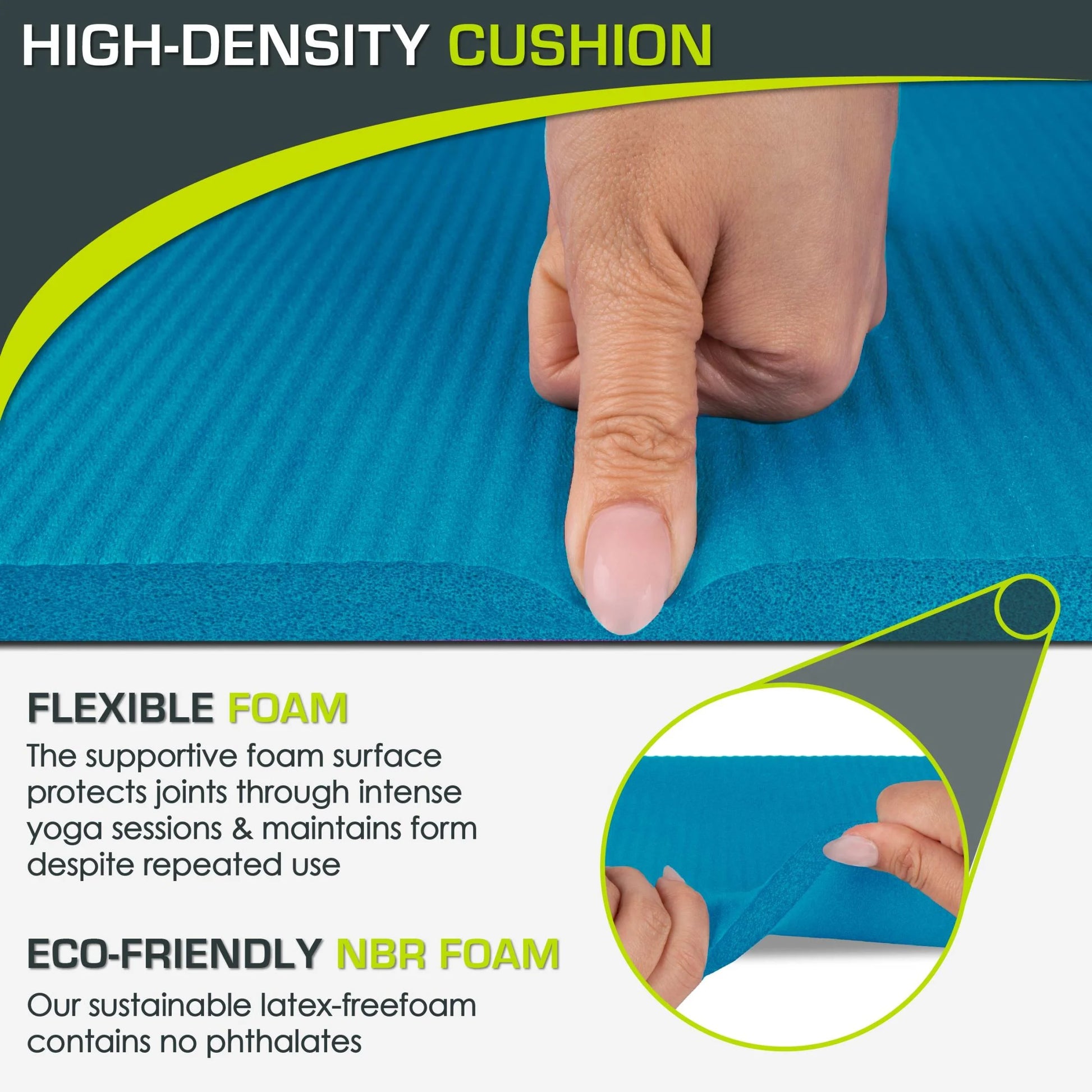 Yoga Knee Pad & Elbow Cushion 15Mm for Pain Free Joints - SPORT ET SANTÉ HUMAIN