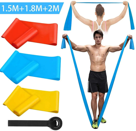 Elastic Fitness Bands 4Pcs Resistance Bands Elastic Fitness Tapes Yoga Pilates Crossfit Stretching Muscular Work Out Equipment - SPORT ET SANTÉ HUMAIN