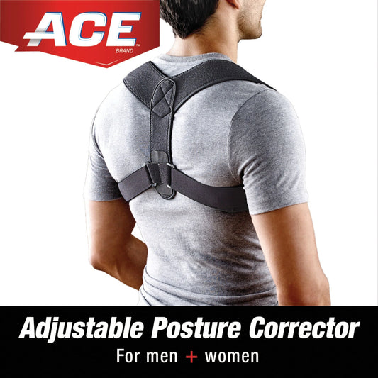 Posture Corrector, Unisex, Adjustable Brace, One Size Fits Most - SPORT ET SANTÉ HUMAIN