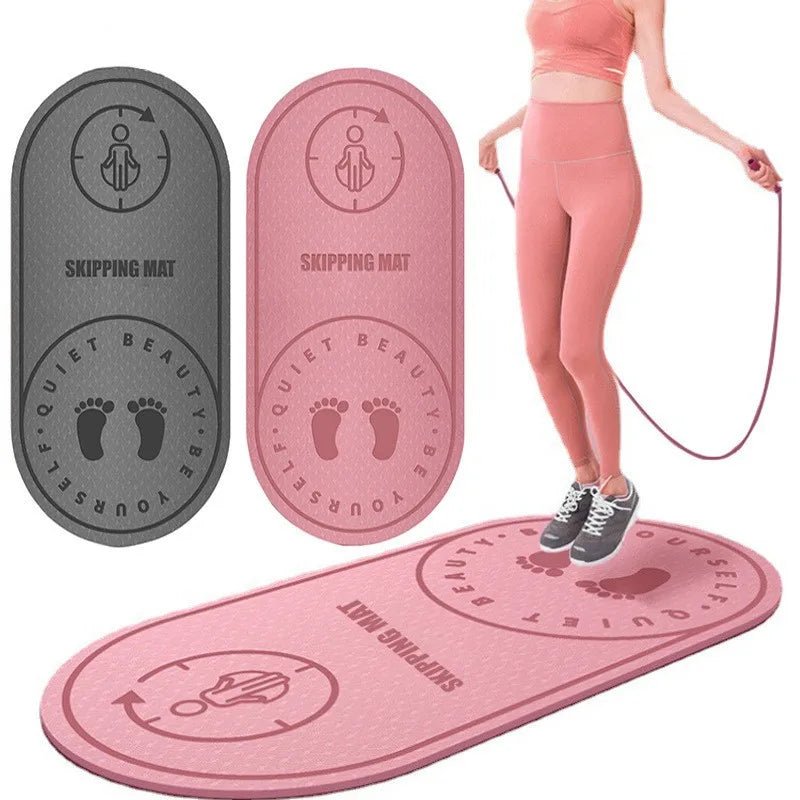 Anti - Noise Jump Rope Mat Tpe Non - Slip Exercise Yoga Mat Home Gym Shock Absorption Pad Portable Outdoor Fitness Accessories - HABITAT CHIC