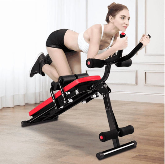 Foldable Ab Machine, Ab Workout Equipment, Abdominal Trainers for Home, LCD Display, Red - SPORT ET SANTÉ HUMAIN