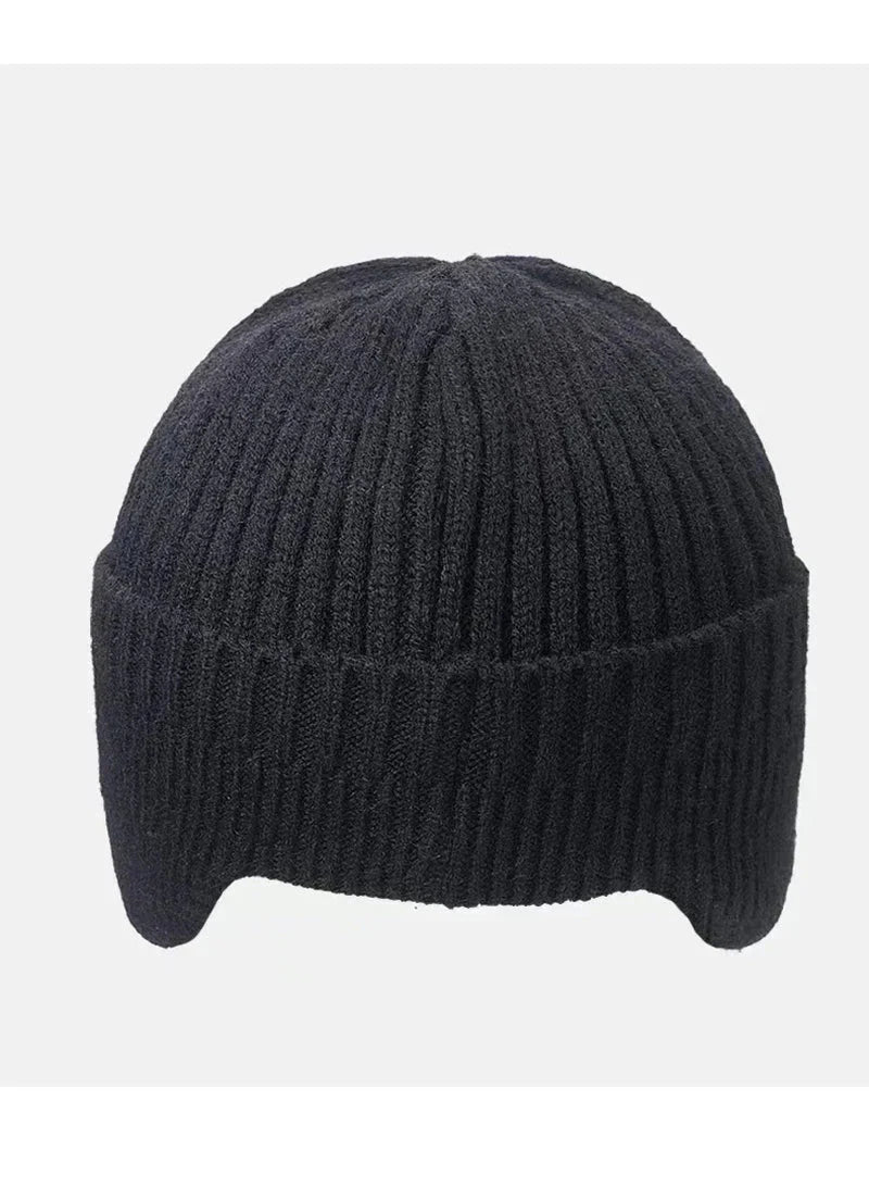 New Winter Men'S Hat – Outdoor Ear Protection Warm Knitted Cap with Windproof Visor, Thick Bicycle Scarf Cap for Men - HABITAT CHIC