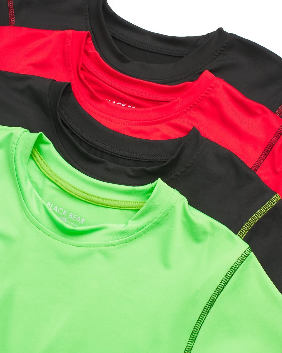 Boys Youth Dry Fit T-Shirt - 4 Pack Active Athletic Performance Short Sleeve Shirts for Teens (Sizes: 4 - 18) - SPORT ET SANTÉ HUMAIN