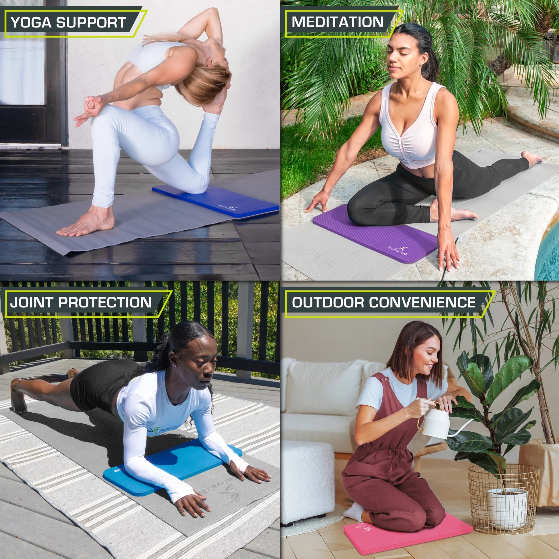 Yoga Knee Pad & Elbow Cushion 15Mm for Pain Free Joints - SPORT ET SANTÉ HUMAIN