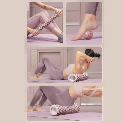 Gym Fitness Yoga Foam Roller Pilates Yoga Exercise Back Muscle Massage Roller Stretching Exercise Yoga Fitness Training Roller - SPORT ET SANTÉ HUMAIN