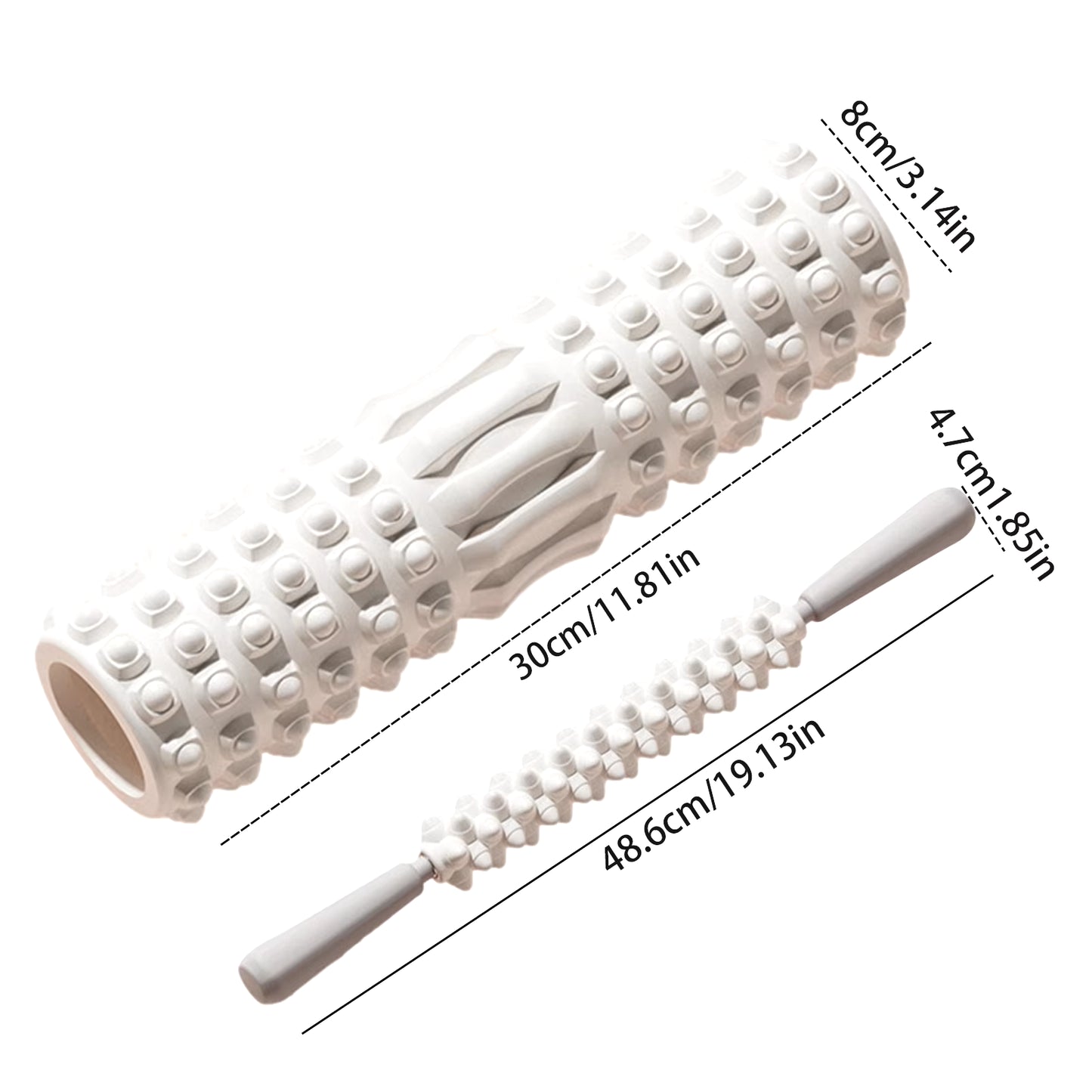 Gym Fitness Yoga Foam Roller Pilates Yoga Exercise Back Muscle Massage Roller Stretching Exercise Yoga Fitness Training Roller - SPORT ET SANTÉ HUMAIN