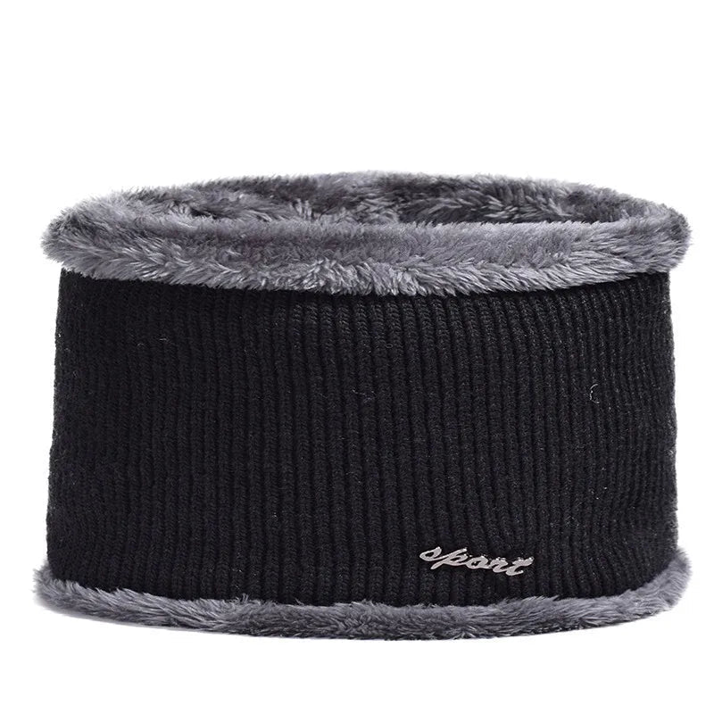 New Winter Men'S Hat – Outdoor Ear Protection Warm Knitted Cap with Windproof Visor, Thick Bicycle Scarf Cap for Men - HABITAT CHIC