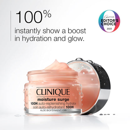 Moisture Surge 100H Auto-Replenishing Hydrator Oil Free Face Moisturizer | with Hyaluronic Acid, Aloe Bioferment and Vitamins C + E | for All Skin Types | Hydrating + Moisturizing