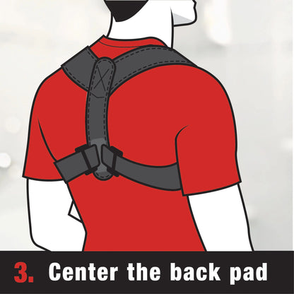 Posture Corrector, Unisex, Adjustable Brace, One Size Fits Most - SPORT ET SANTÉ HUMAIN