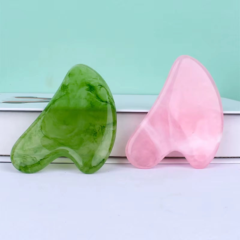 Gousha Resin Stone Gowoman Gua Sha Facial Stone Visage Roller for Face Gousha Stone Roller Gua Sha Tool Gouache Scraper