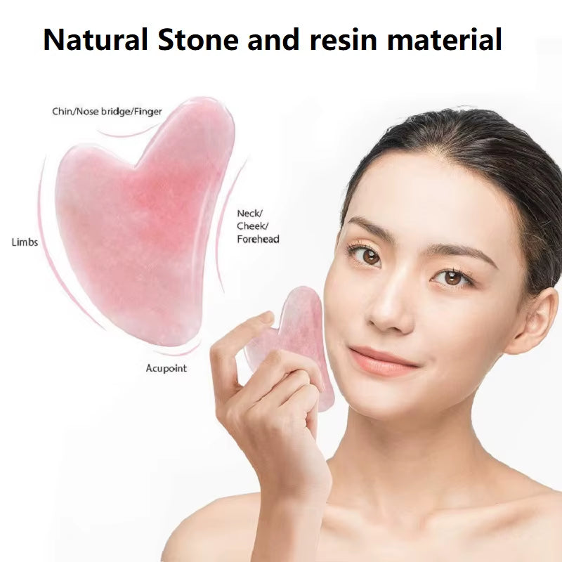 Gousha Resin Stone Gowoman Gua Sha Facial Stone Visage Roller for Face Gousha Stone Roller Gua Sha Tool Gouache Scraper
