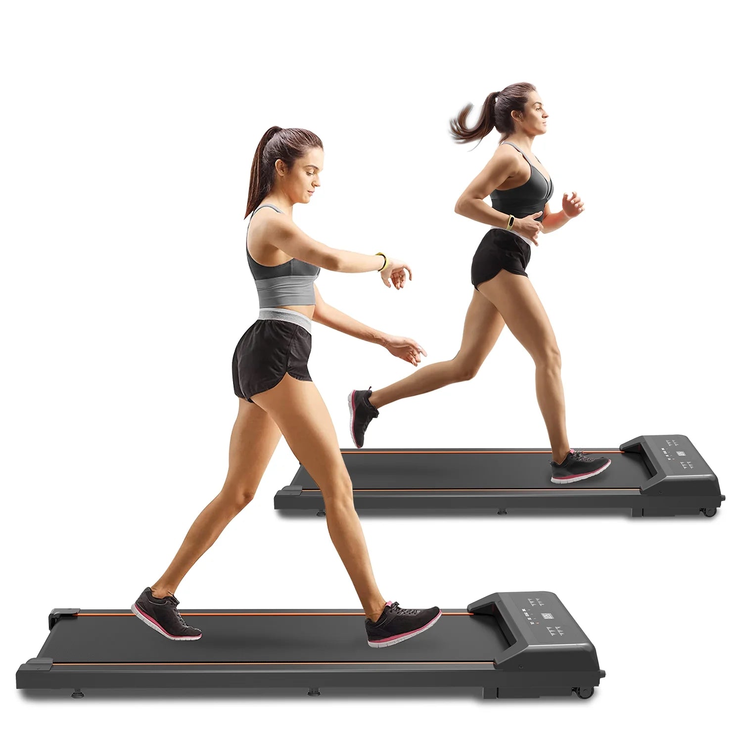under Desk Treadmill - Walking Pad with LED Display and Remote Control, Portable Treadmill for Home and Office, 2.5HP, 265LBS Capacity - SPORT ET SANTÉ HUMAIN