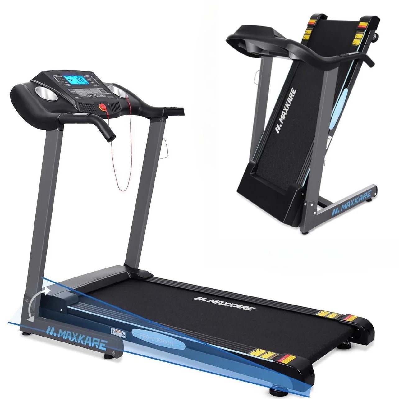 2.5 HP Folding Treadmill with 12 Levels Auto Incline 8.5 Mph Speed 15 Preset Program, 220Lbs Max Weight, for Home Gym - SPORT ET SANTÉ HUMAIN