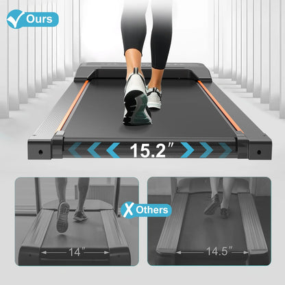 under Desk Treadmill - Walking Pad with LED Display and Remote Control, Portable Treadmill for Home and Office, 2.5HP, 265LBS Capacity - SPORT ET SANTÉ HUMAIN