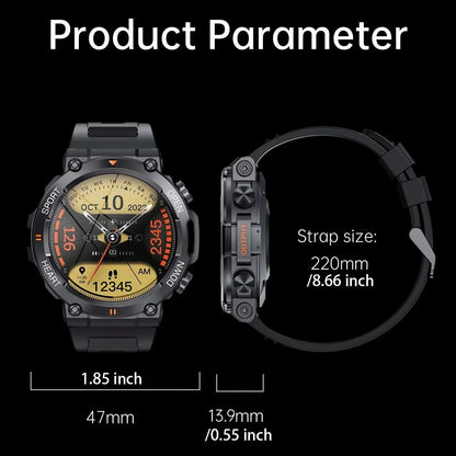 K56Pro Smart Watch for Men Heart Rate Blood Bluetooth Sport 400Mah Long Standby 1.39 Inch 360*360 HD Screen Outdoors Smartwatch - SPORT ET SANTÉ HUMAIN
